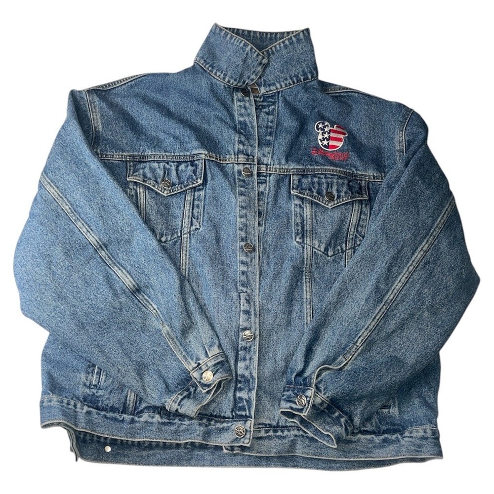 Blue Denim Jacket with Embroidered Patch